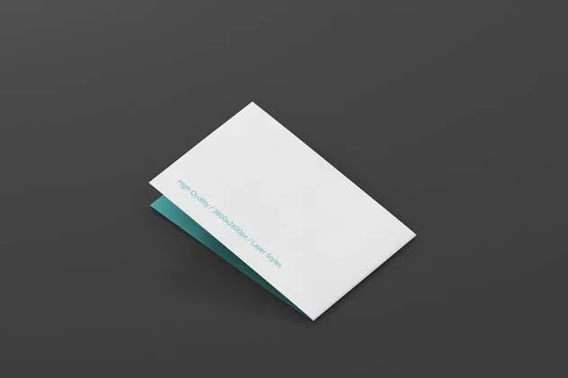 折叠型企业名片卡片样机 Folded Business Card Mockup插图(9)