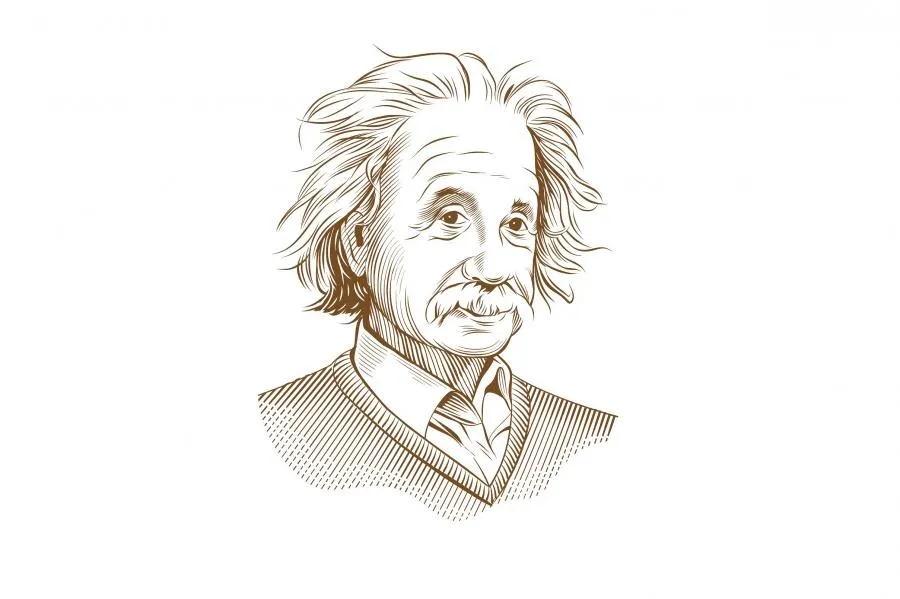 素描爱恩斯坦人物图案 Albert Einstein