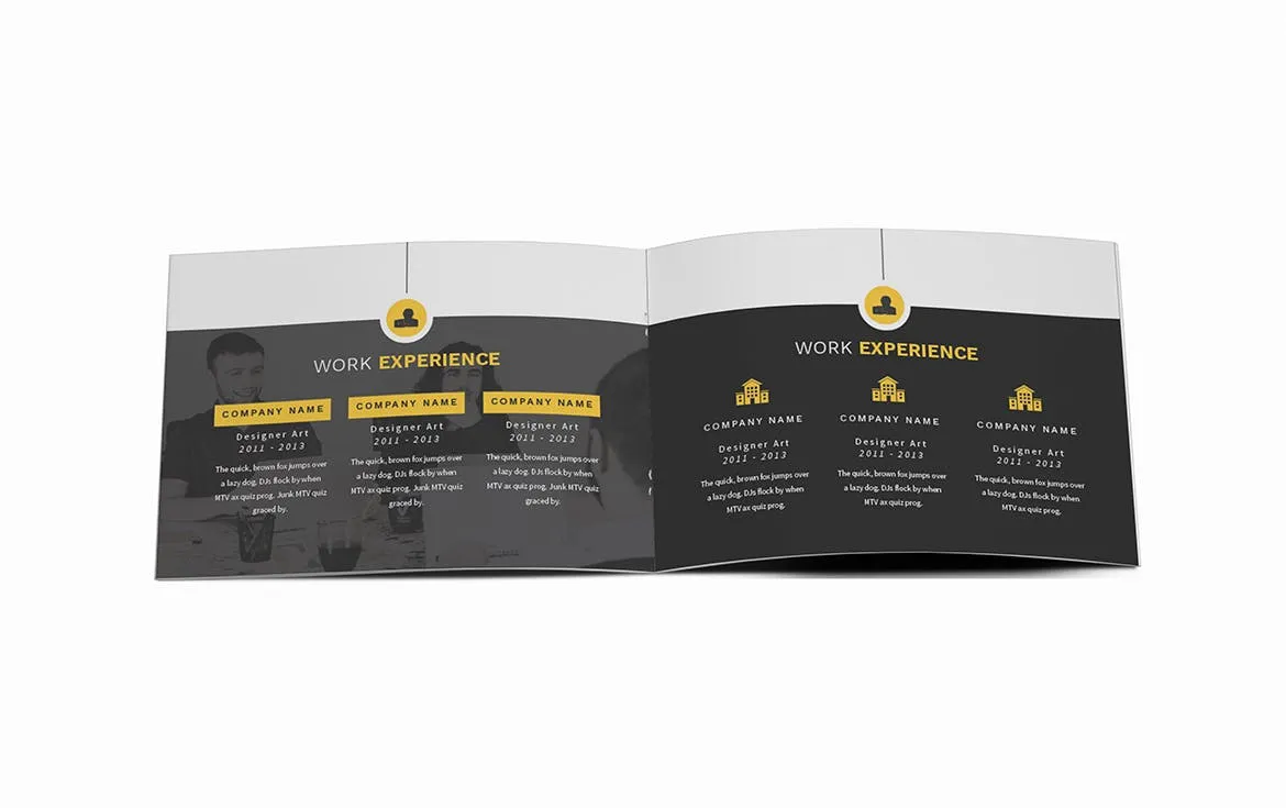 顶尖人才A5横版个人简历画册设计模板 Atery Resume CV A5 Brochure Template插图(8)