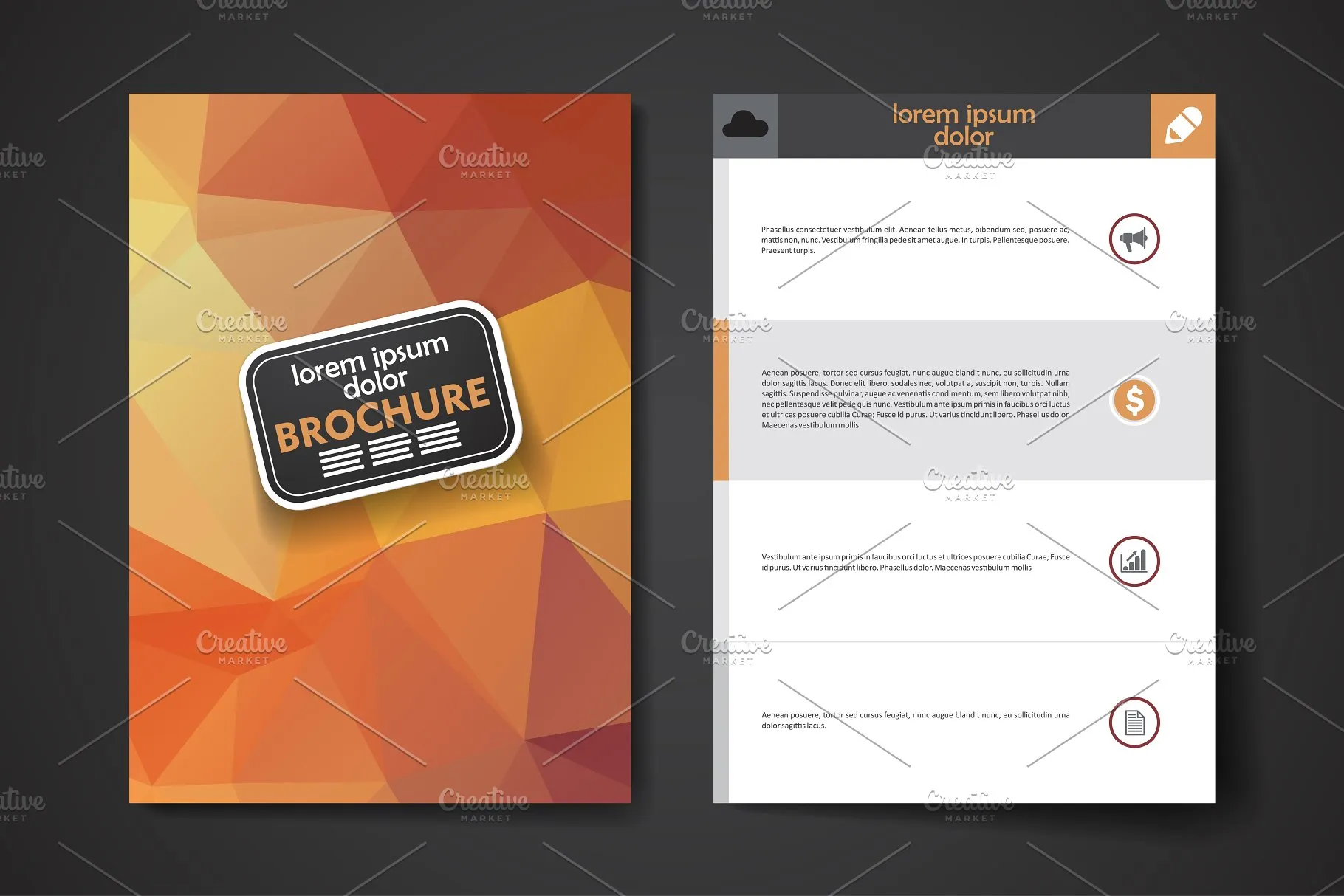 简约企业产品宣传画册模板 Set of Brilliant Brochures插图(1)