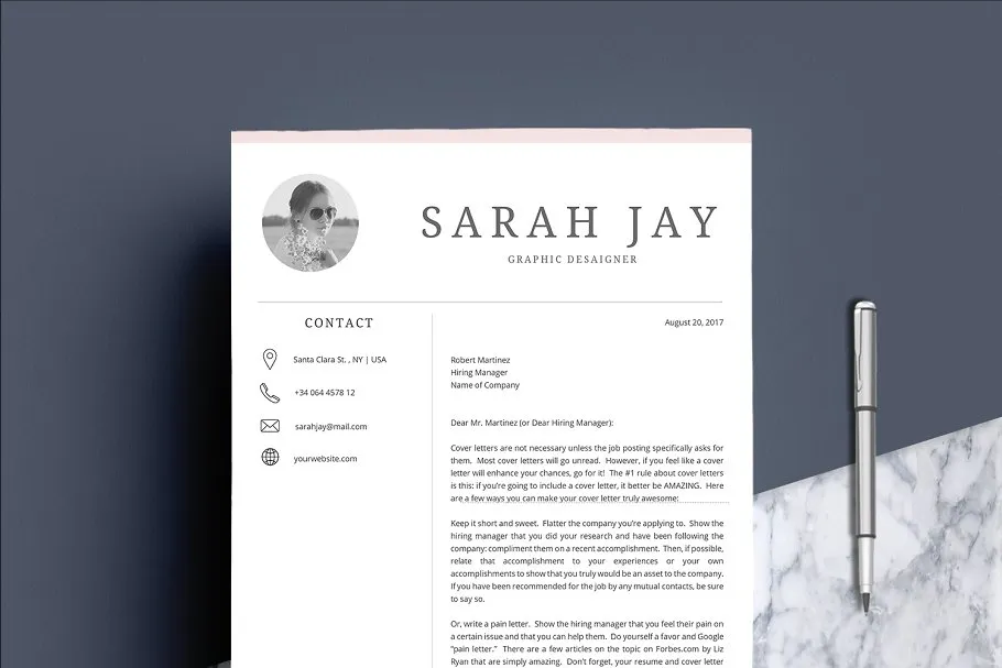 现代简约实用简历模板 Resume Template 4 pages | Clean插图(4)