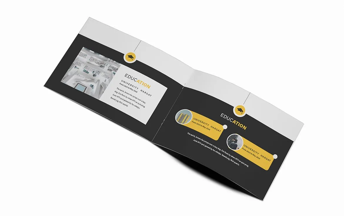 顶尖人才A5横版个人简历画册设计模板 Atery Resume CV A5 Brochure Template插图(5)