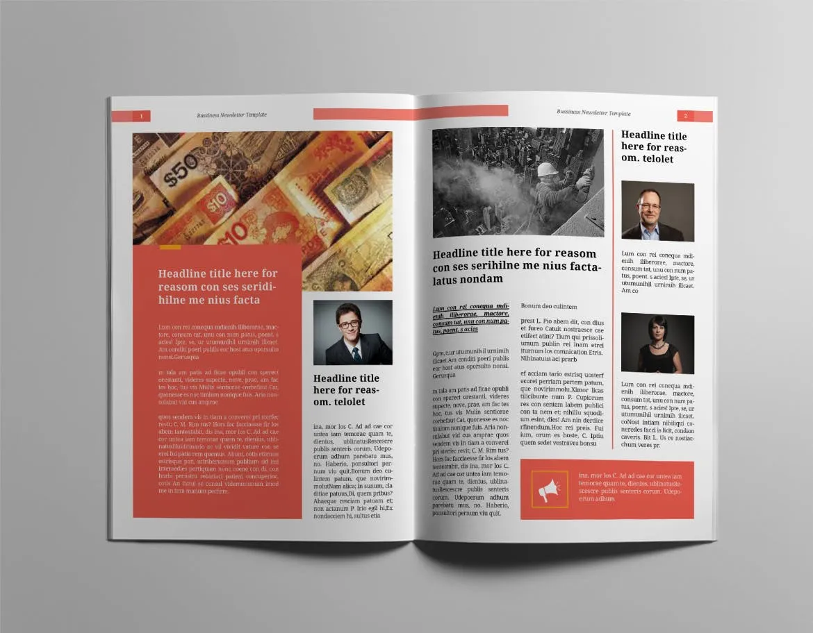 企业内部报刊排版设计模板 Newsletter Template插图(4)