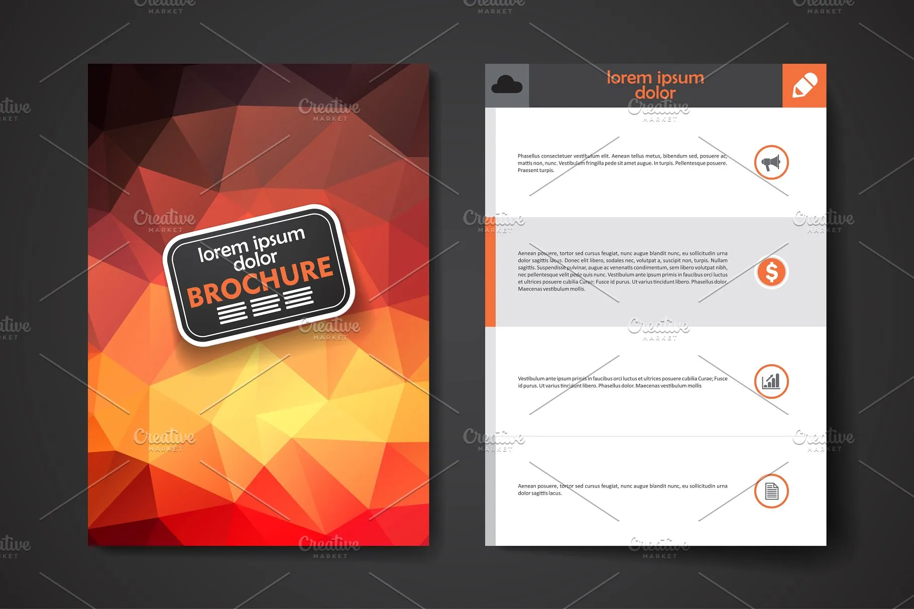 简约企业产品宣传画册模板 Set of Brilliant Brochures插图(3)