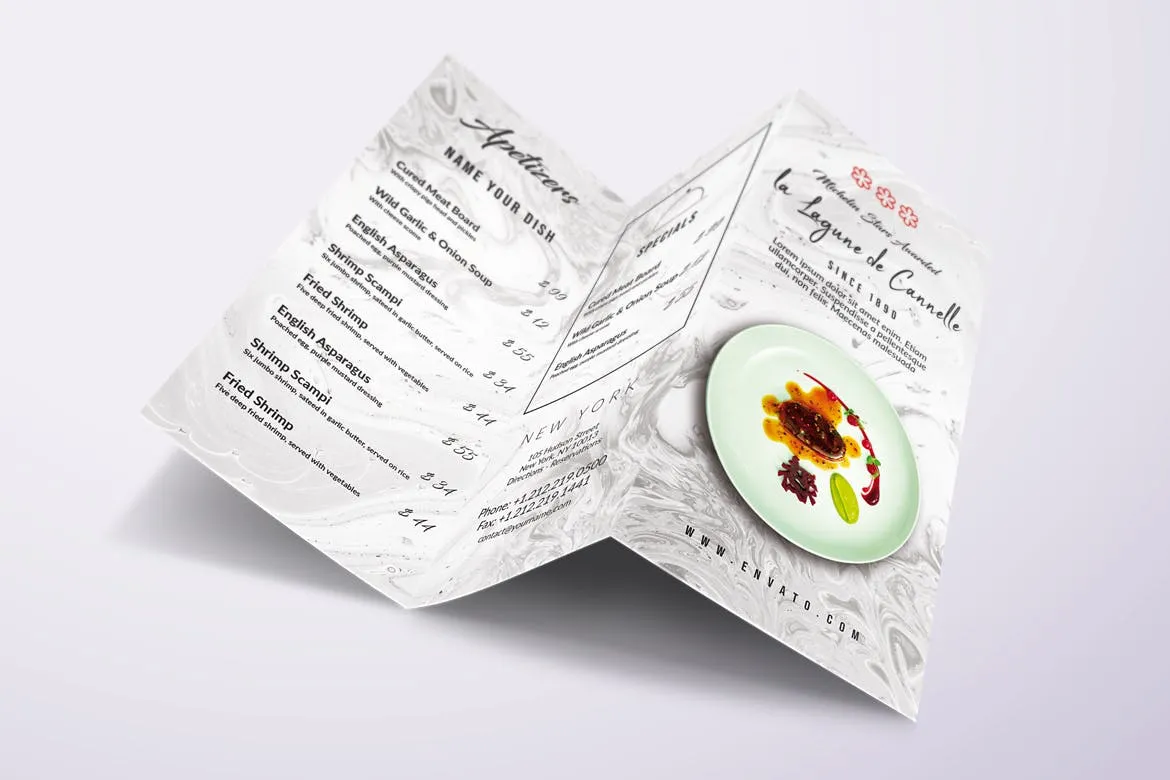 极简优雅设计风格西餐厅菜单设计模板 Minimal Elegant Food Menu Bundle插图(5)