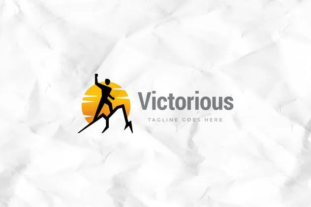 胜利标志Logo创意设计模板 Victory Logo Template插图(1)