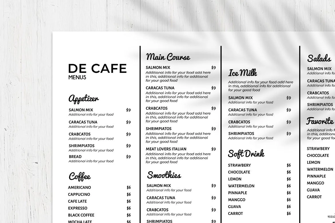 西式咖啡店/面包店/蛋糕店素材库精选菜单模板v4 Resto Food Menu Vol. 4插图(1)