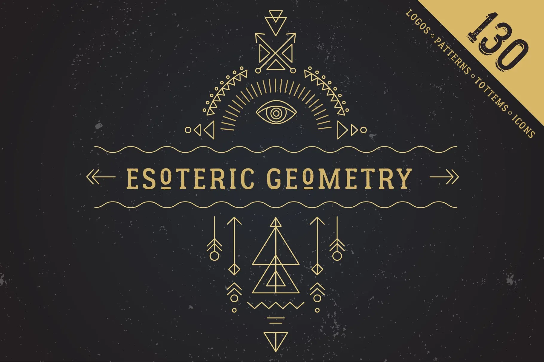 神圣几何图形设计素材集[Logo模板/图案/图标] Esoteric Sacred Geometry Huge Bundle插图