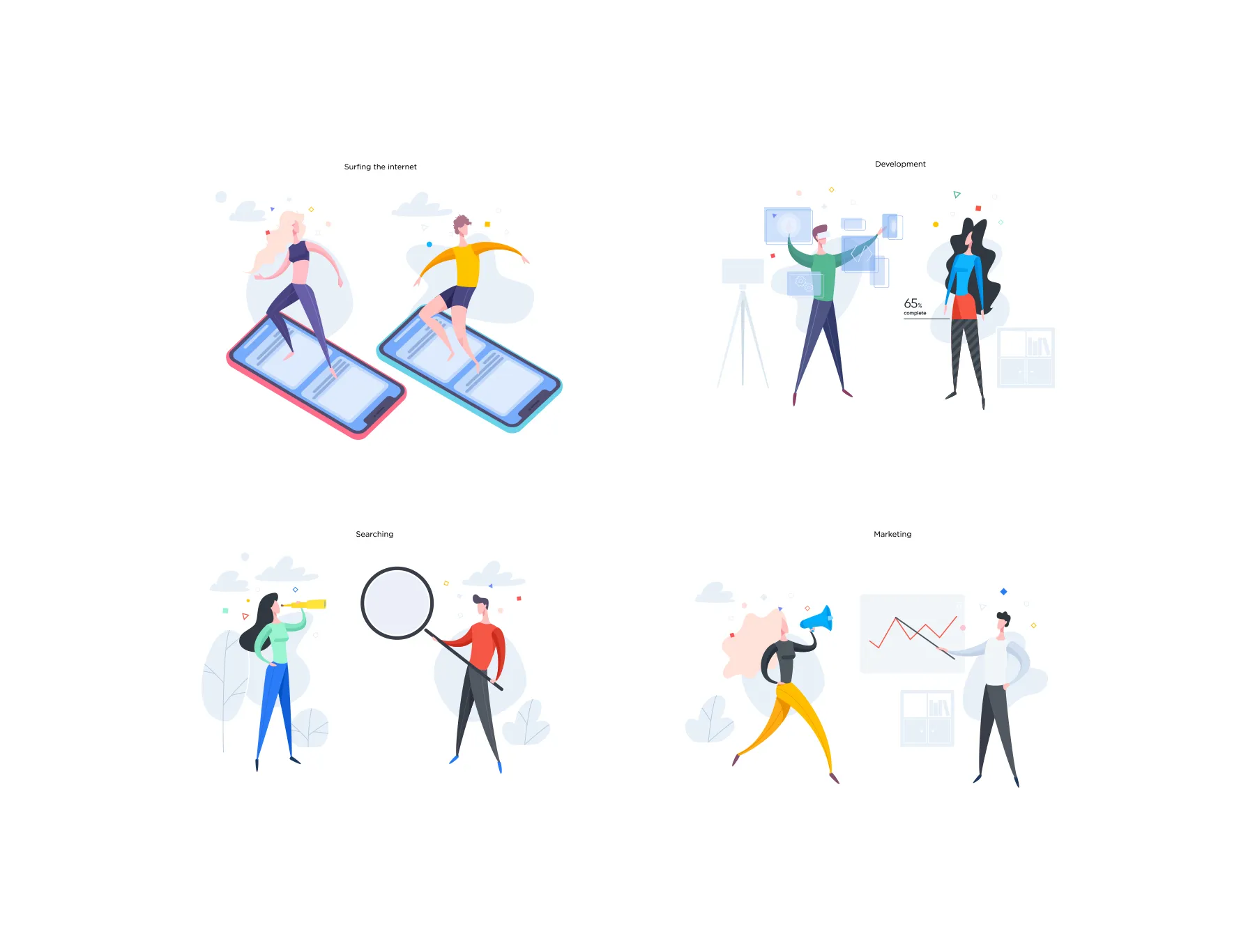 素材库下午茶：个性的时尚矢量插画素材套装下载[XD,Sketch]插图(2)