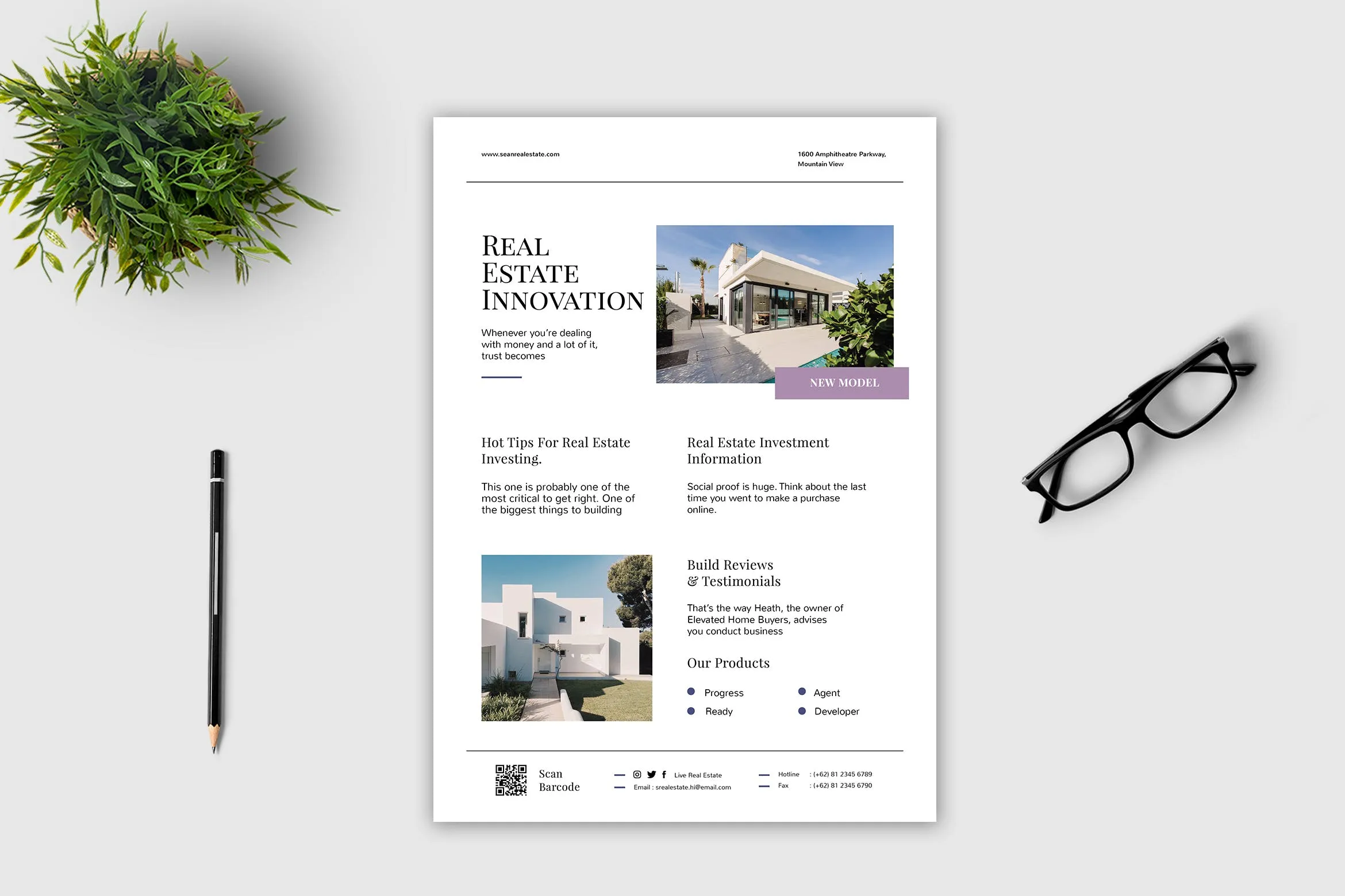 房产经销商/中介公司宣传单海报PSD素材像素设计精选模板v6 Real Estate Flyer#8211; Vol. 6