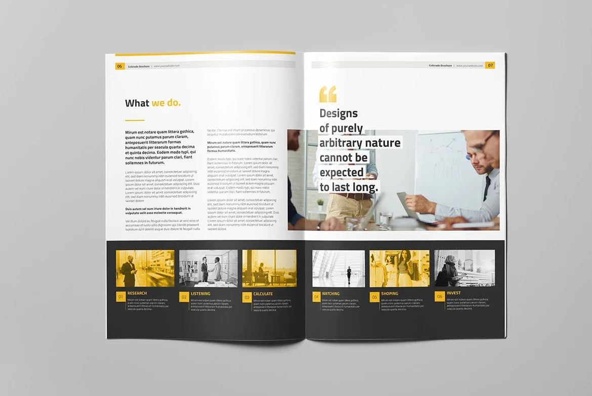 商务企业公司宣传竖版画册设计模板 Colorado Brochure插图(3)