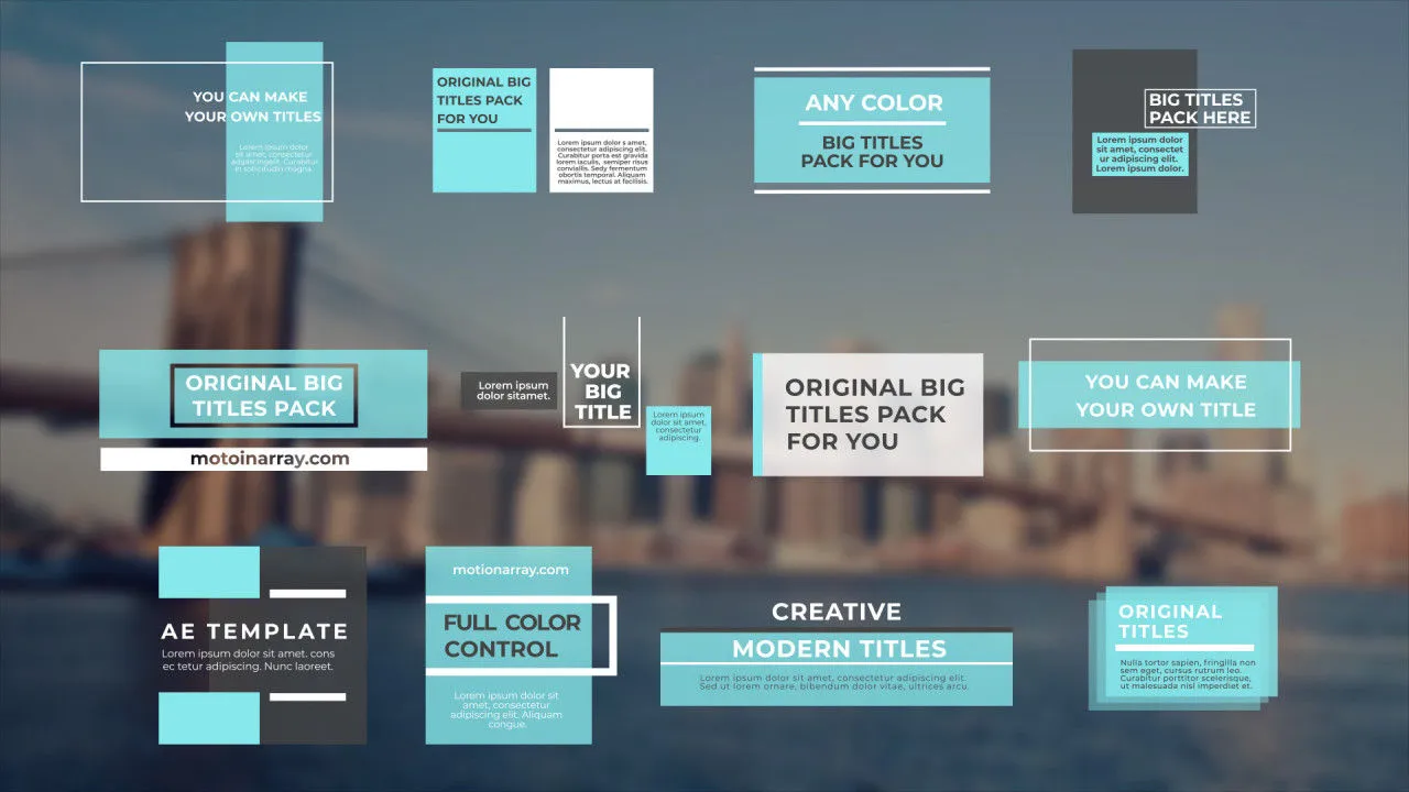 12个全屏标题动画产品展示促销像素设计精选AE模板