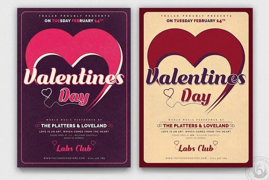 10款经典的情人节海报模板下载 [PSD]插图(3)