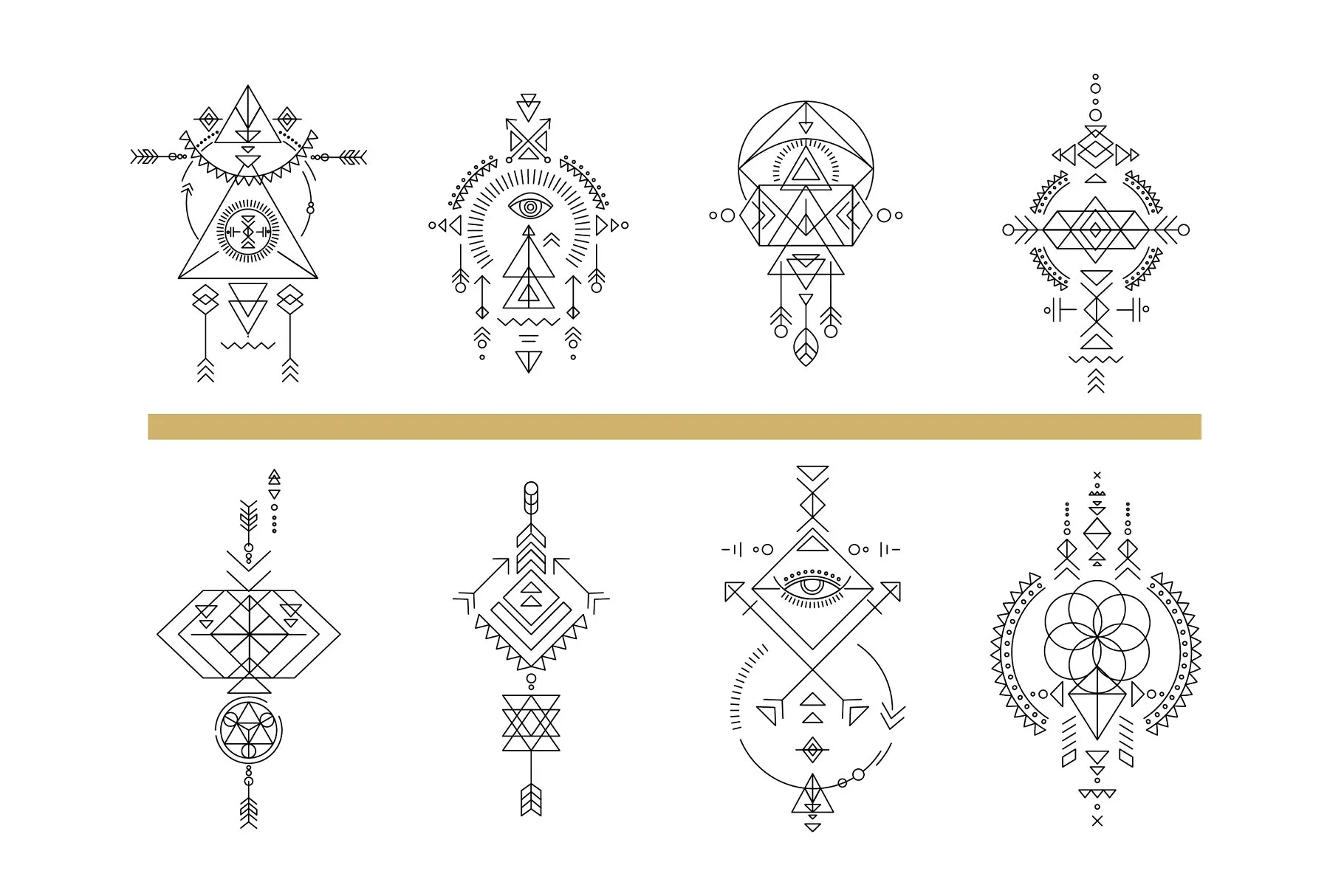 神圣几何图形设计素材集[Logo模板/图案/图标] Esoteric Sacred Geometry Huge Bundle插图(6)