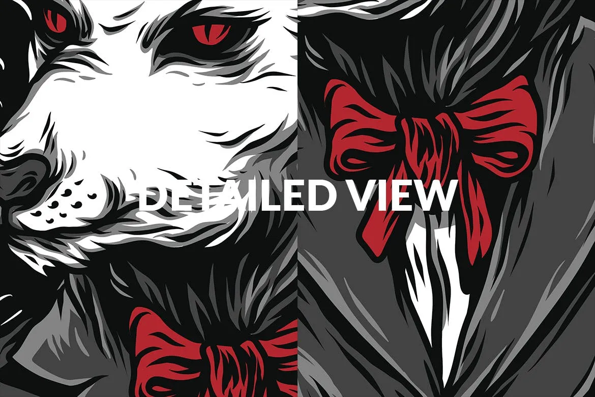 精神病野兽潮牌T恤印花图案素材库精选设计素材 Psycho Beast插图(4)