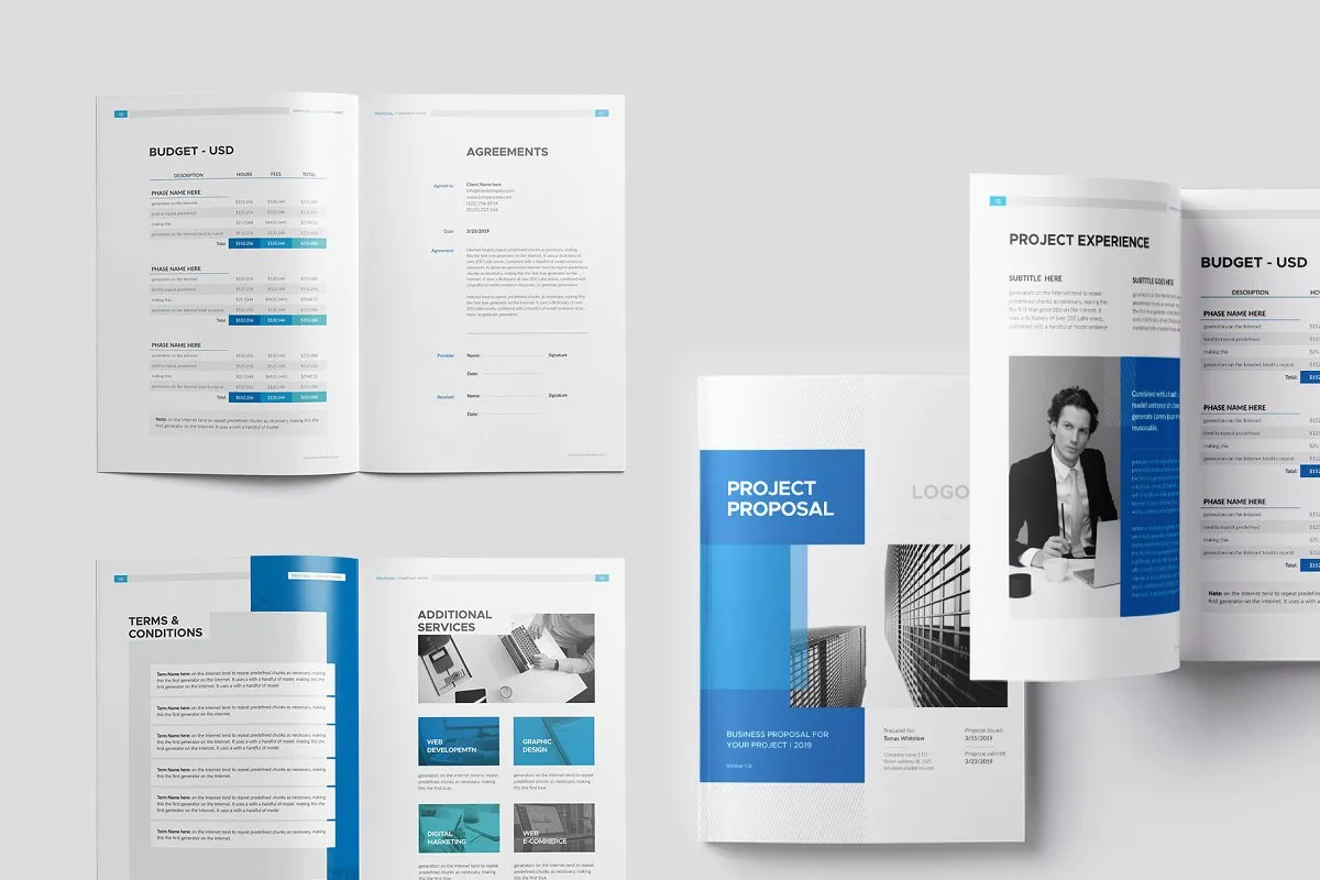 极简主义企业策划提案书设计模板插图(3)