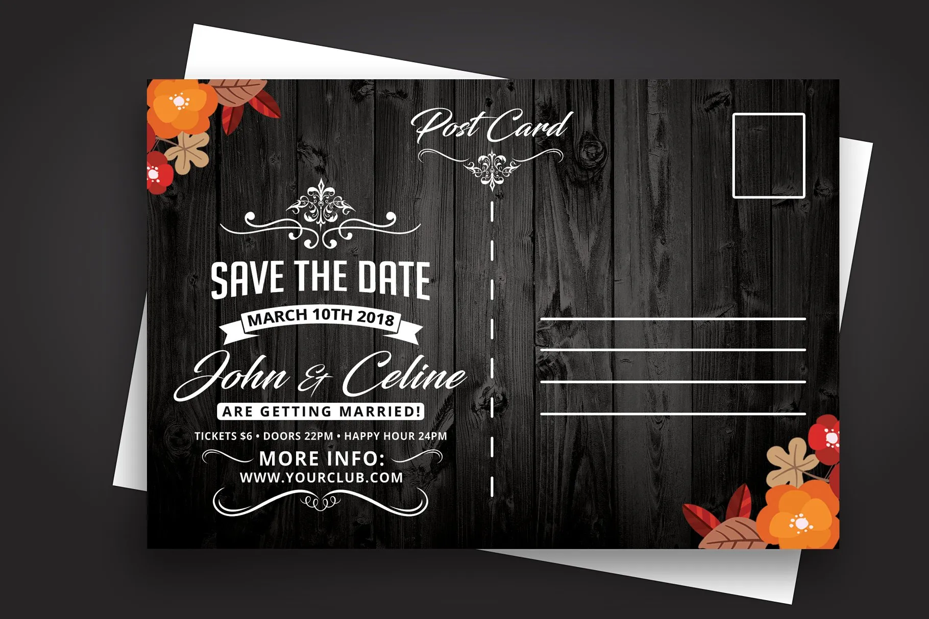 婚礼邀请函模板 Wedding Invitation插图(4)