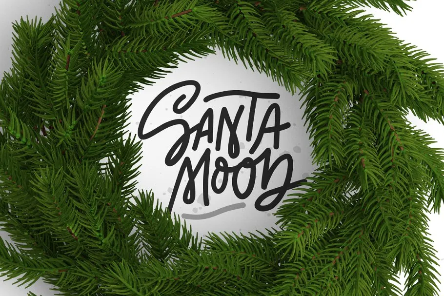 可爱圣诞祝福语&剪贴画素材 Fun Christmas Lettering & Clipart插图(5)