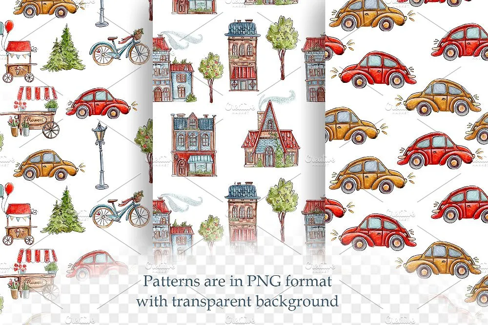 优雅的清新手绘水彩风格欧式英式建筑大集合插图(3)