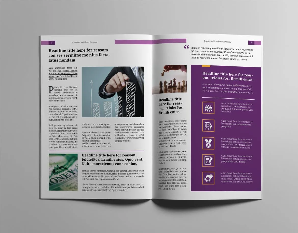 企业内部报刊排版设计模板 Newsletter Template插图(9)