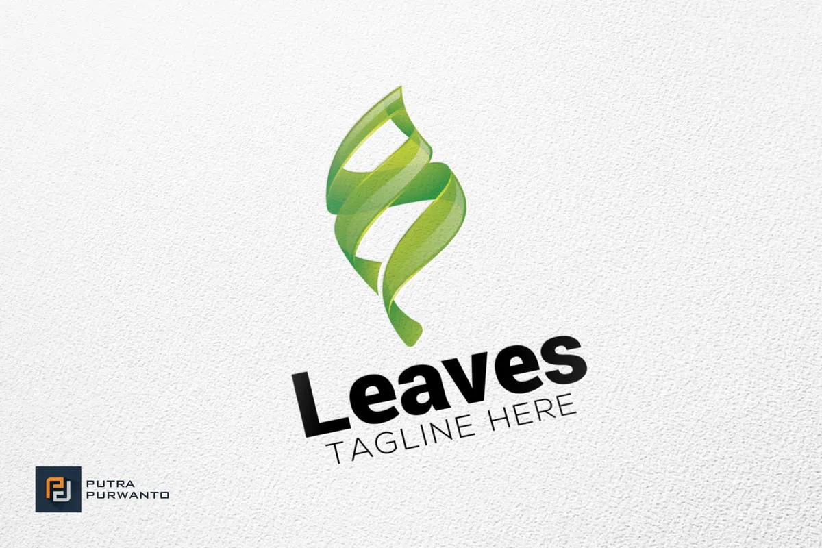 树叶叶子图形创意Logo设计模板 Leaves – Logo Template插图