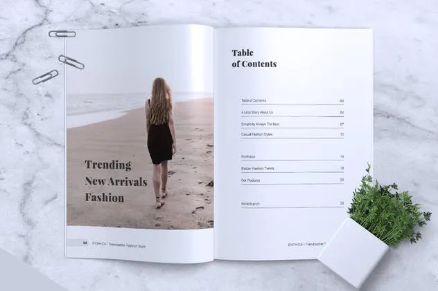 极简主义时尚潮流杂志INDD模板 ENTHICA Fashion Magazine插图(1)