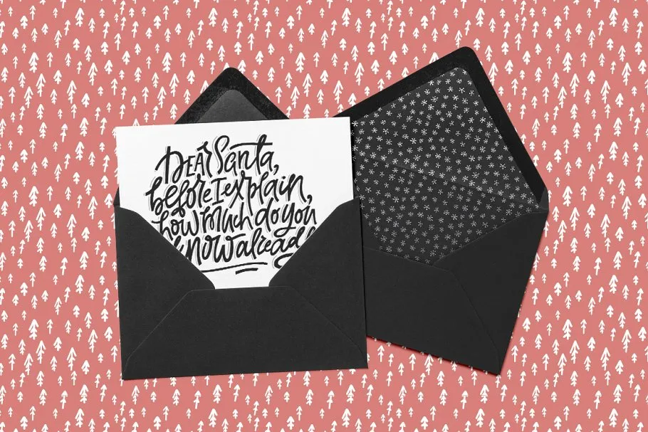 可爱圣诞祝福语&剪贴画素材 Fun Christmas Lettering & Clipart插图(3)