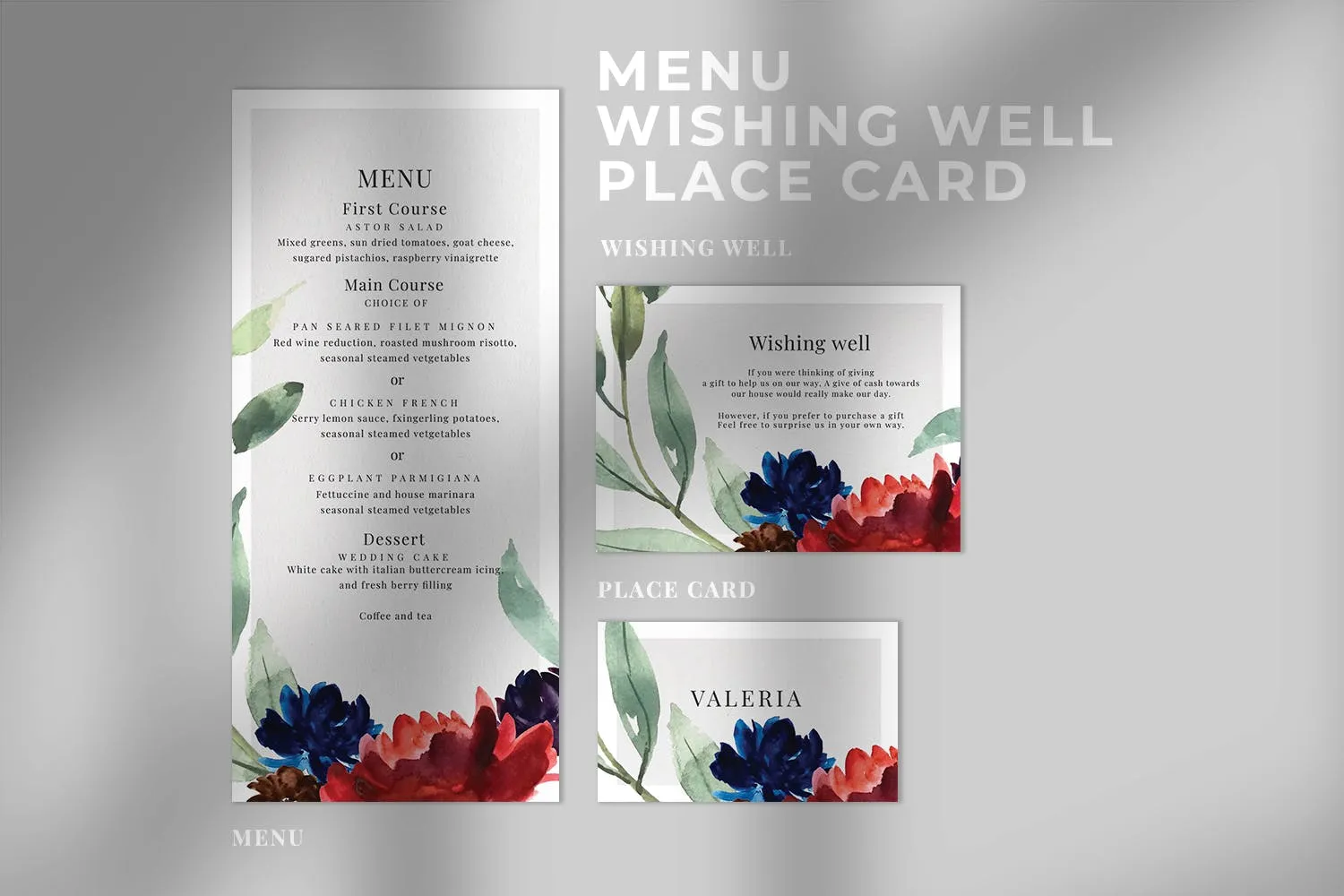 水彩手绘花环装饰婚礼主题设计素材包 Watercolor Floral Wedding Suite插图(3)