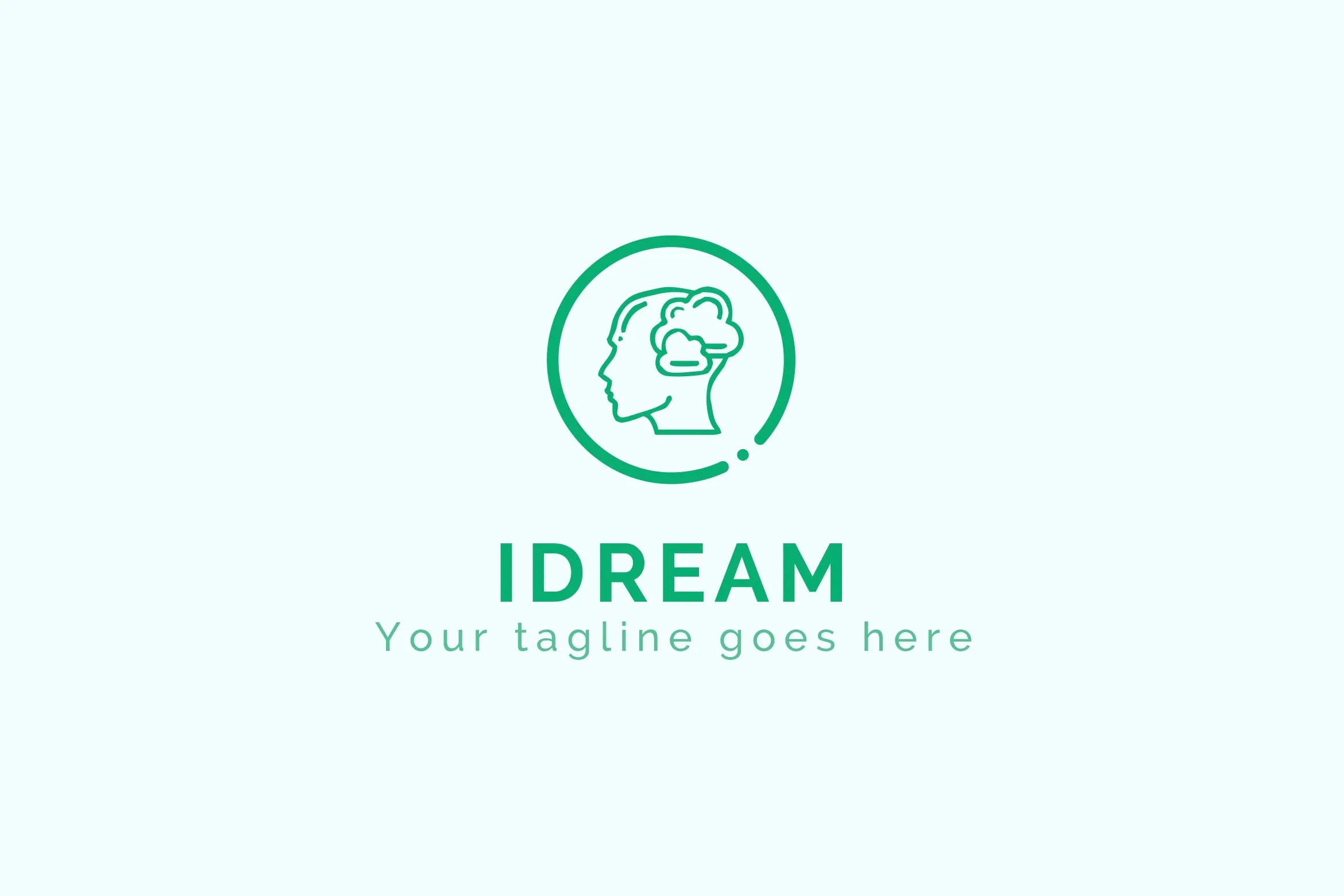 大脑开发抽象图形Logo商标设计模板 iDream – Creative Logo Design插图