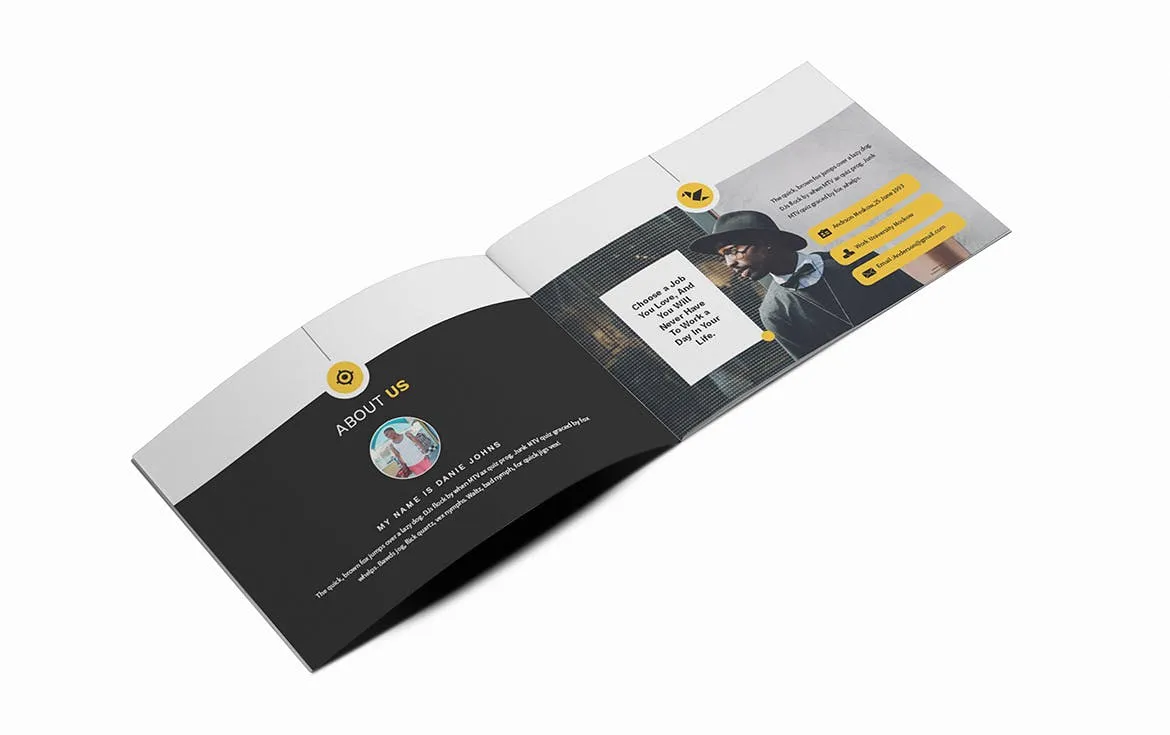 顶尖人才A5横版个人简历画册设计模板 Atery Resume CV A5 Brochure Template插图(2)