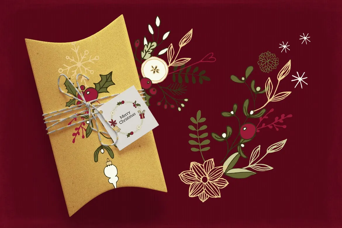 圣诞节主题矢量手绘剪贴画素材 Christmas Cliparts插图(3)