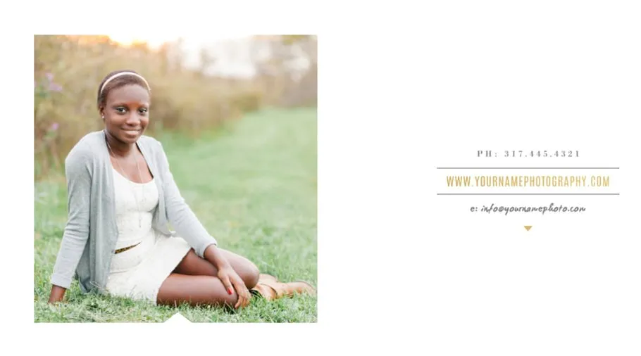 摄影室作品宣传折页模板素材  Senior Photographer Price List插图(2)