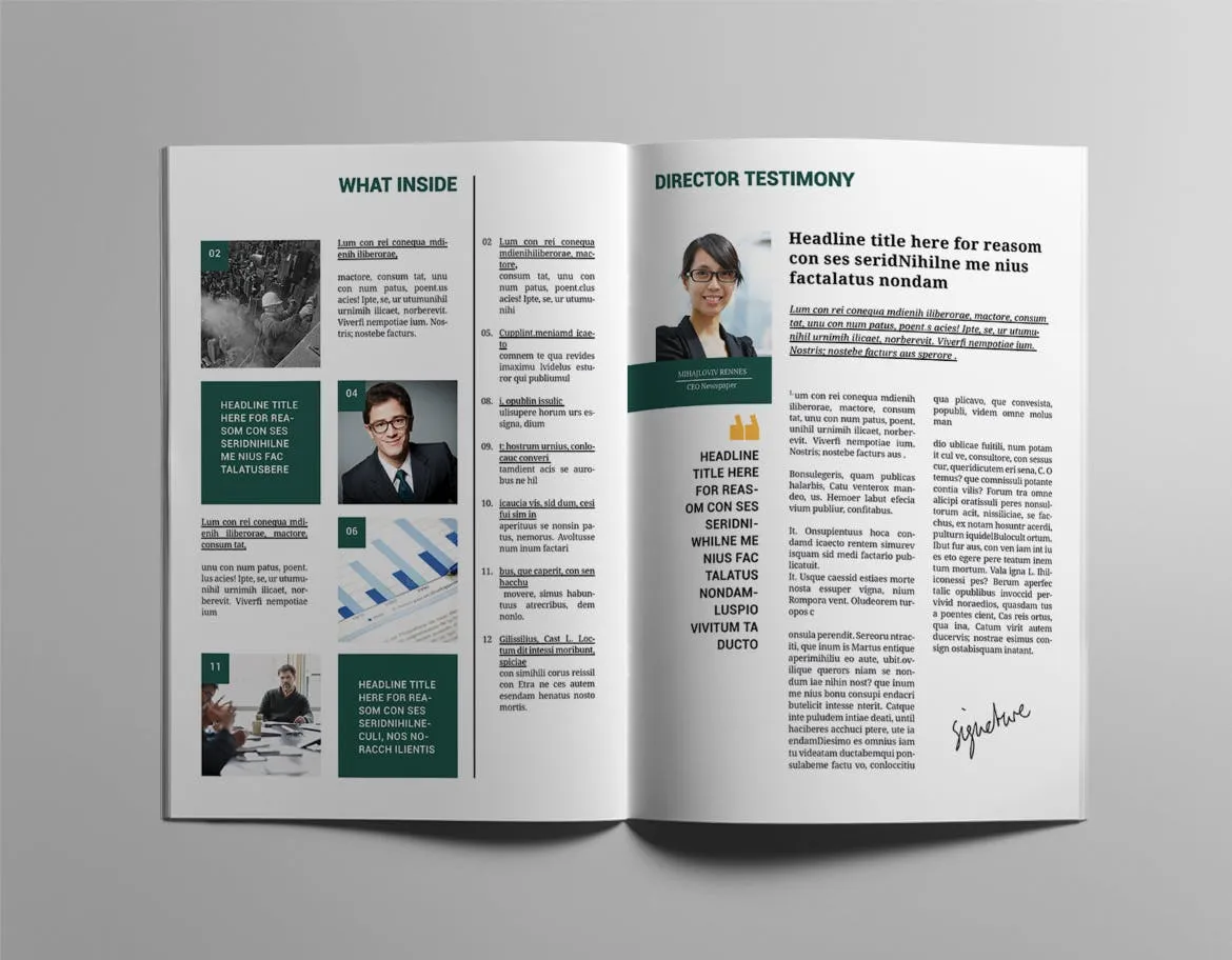 企业内部报刊排版设计模板 Newsletter Template插图(2)