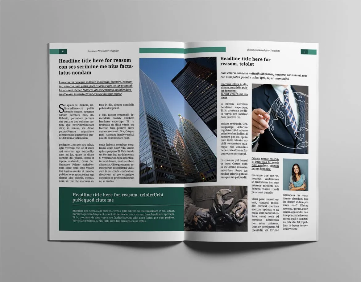 企业内部报刊排版设计模板 Newsletter Template插图(6)