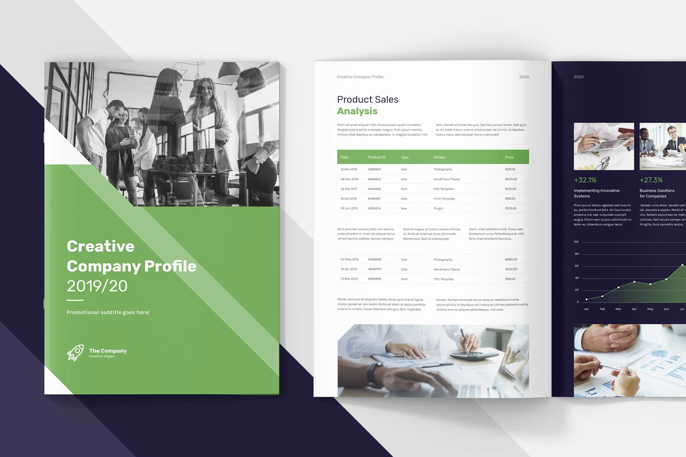 创意多用途竖版设计风格企业公司画册排版设计模板 Creative Multipurpose Company Profile