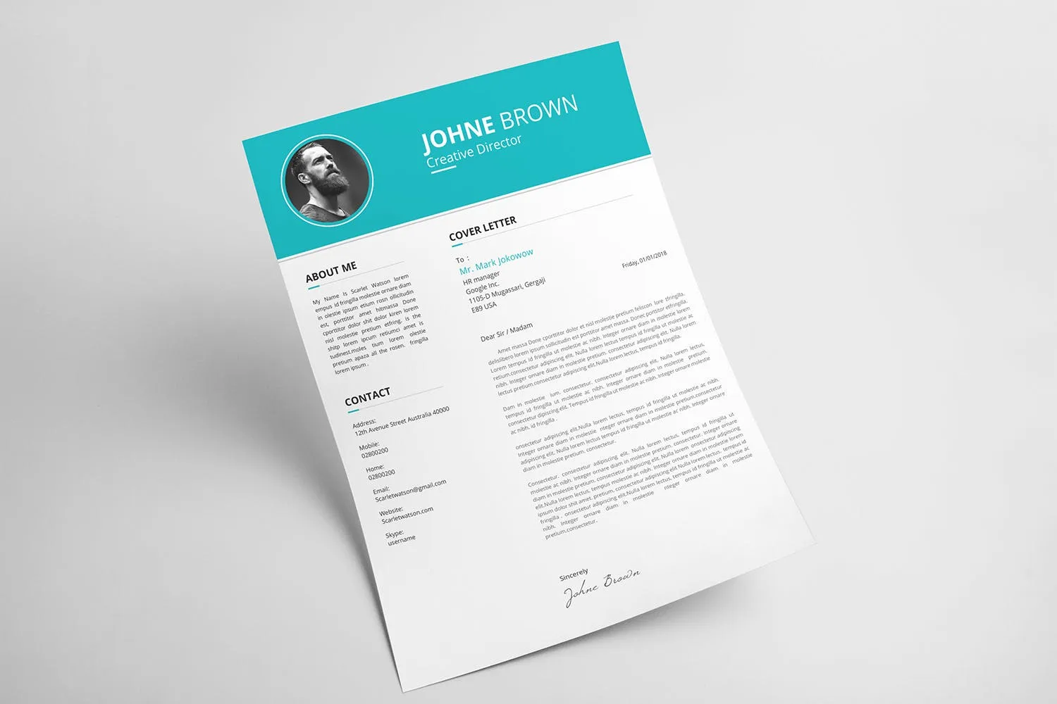 创意总监工作履历表设计模板 CV Resume插图(5)