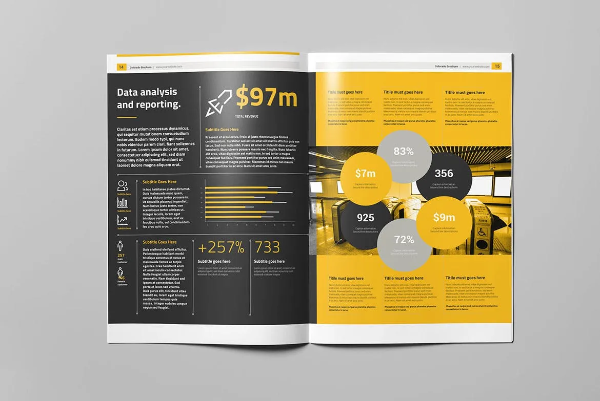 商务企业公司宣传竖版画册设计模板 Colorado Brochure插图(7)
