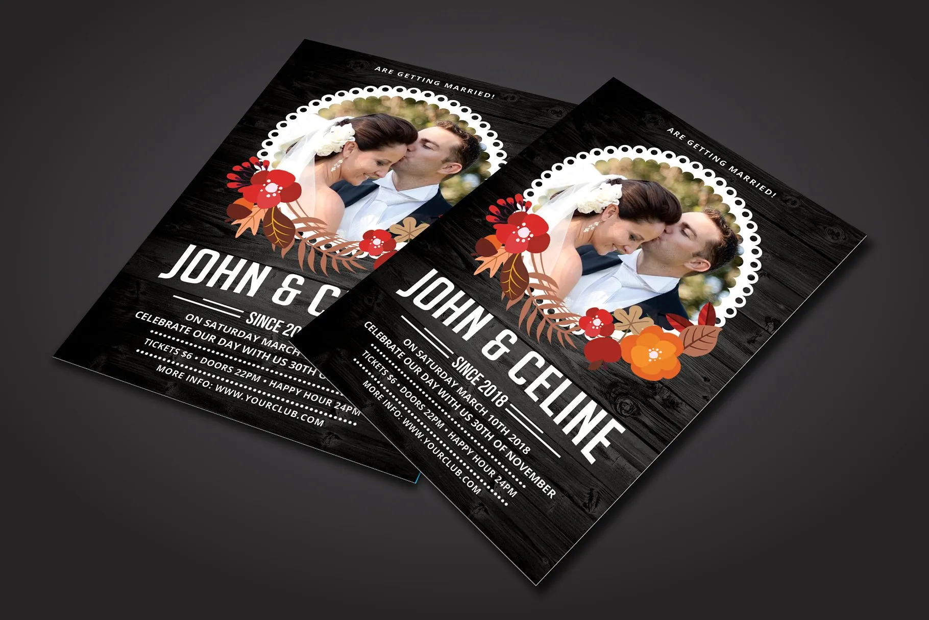 婚礼邀请函模板 Wedding Invitation插图(3)