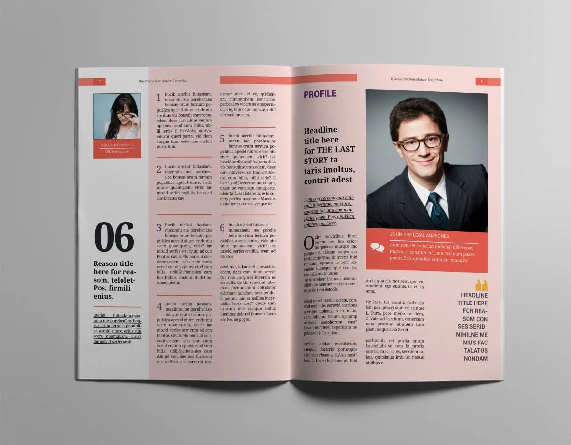 企业内部报刊排版设计模板 Newsletter Template插图(12)