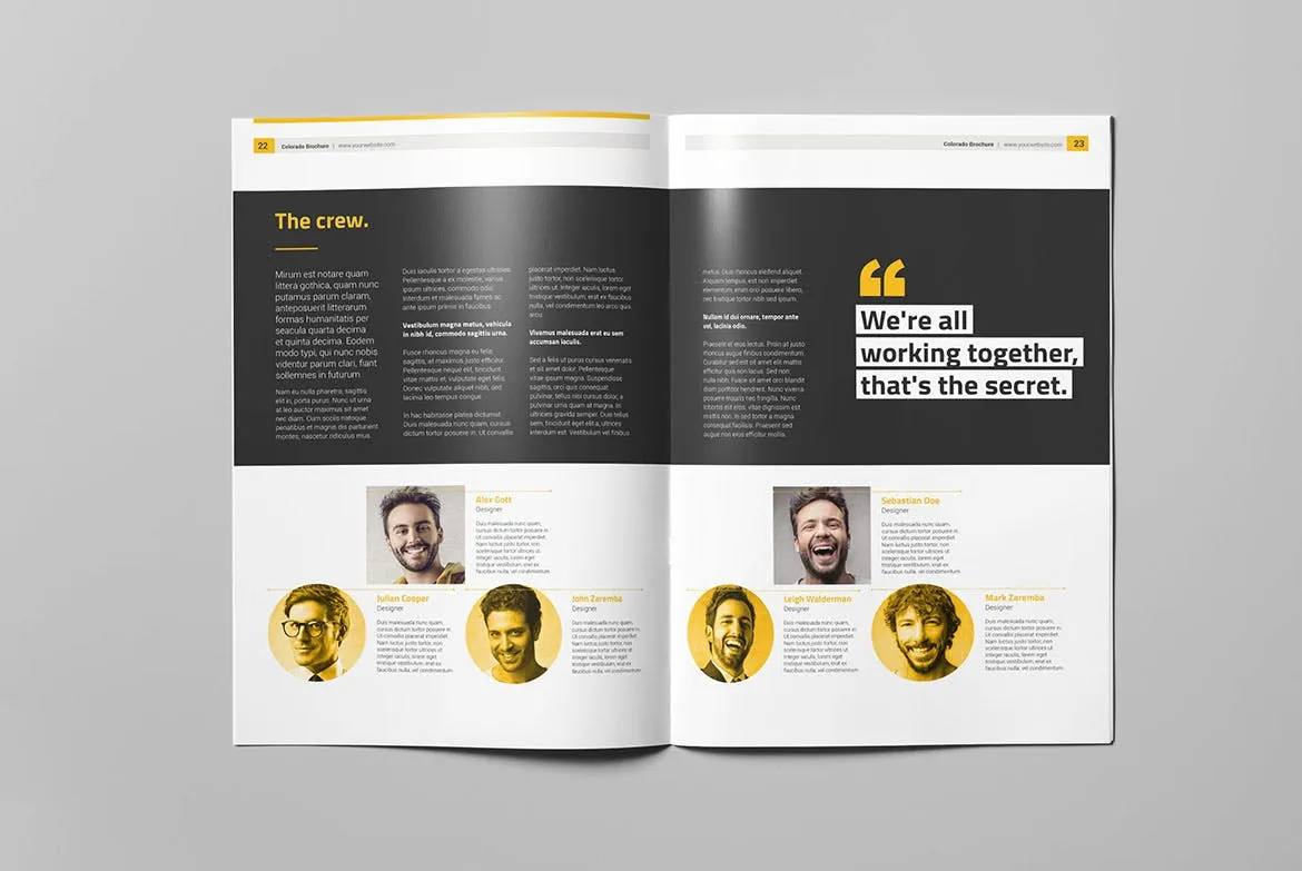 商务企业公司宣传竖版画册设计模板 Colorado Brochure插图(11)